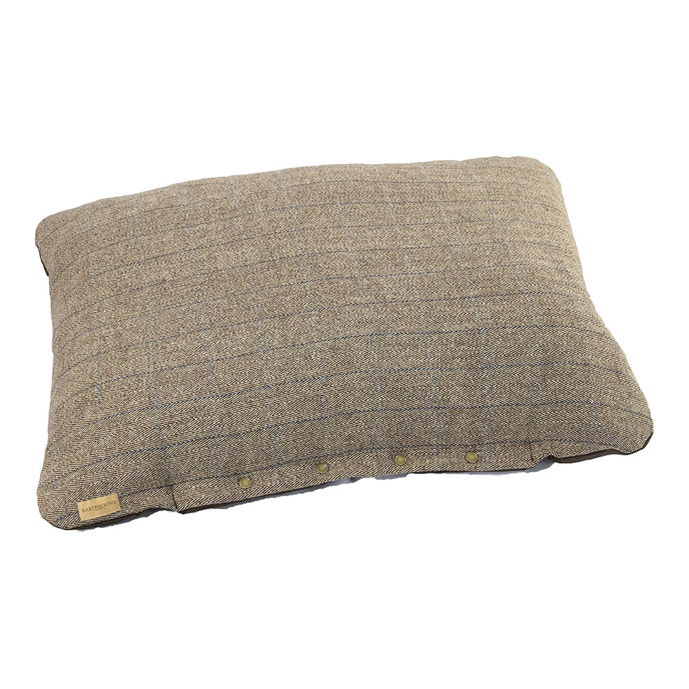 Earthbound Flat Cushion Tweed Bed