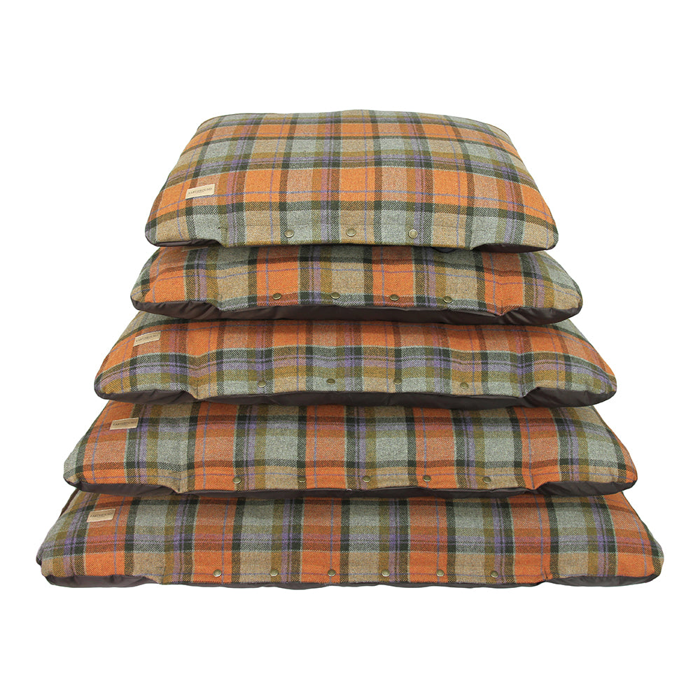 Earthbound Flat Cushion Tweed Check