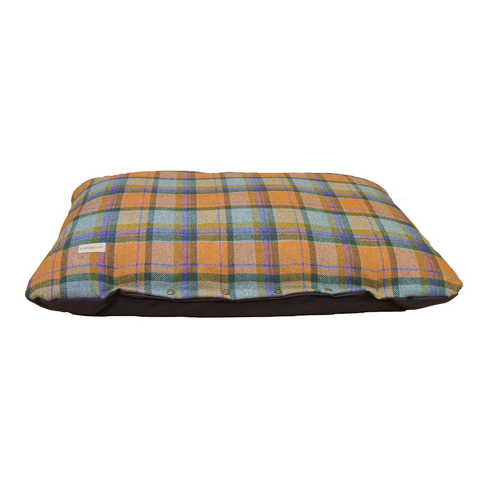 Earthbound Flat Cushion Tweed Check