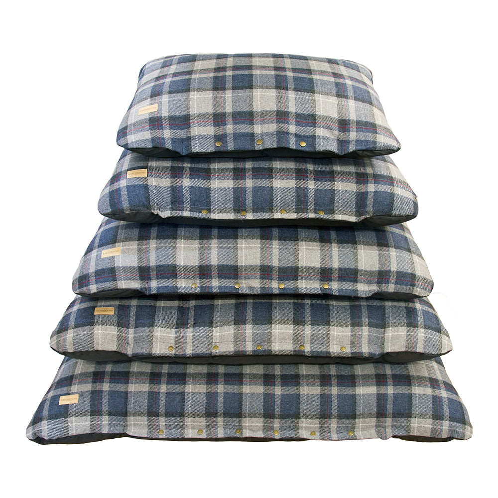 Earthbound Flat Cushion Tweed Check